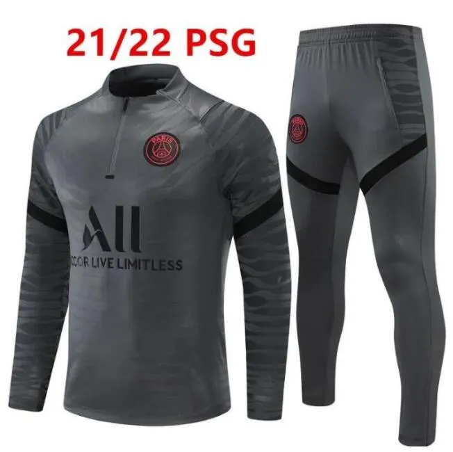 22 23 Zip PSG Maillots 22 2023 Paris Classic Style Men Kids Kids Training Suit