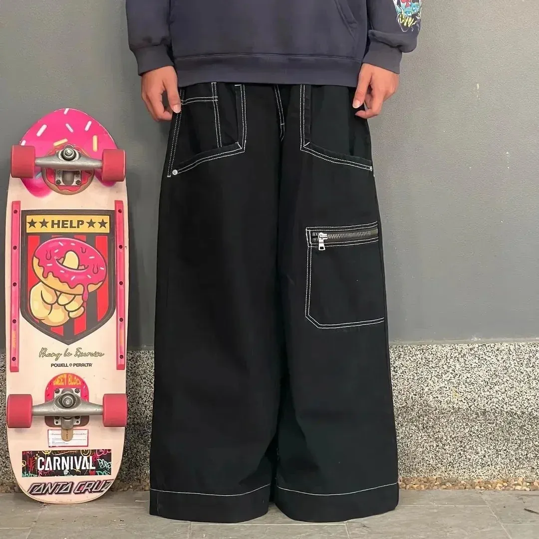 JNCO Gorilla Print Loose Fit Skateboard Jeans for Men and Women