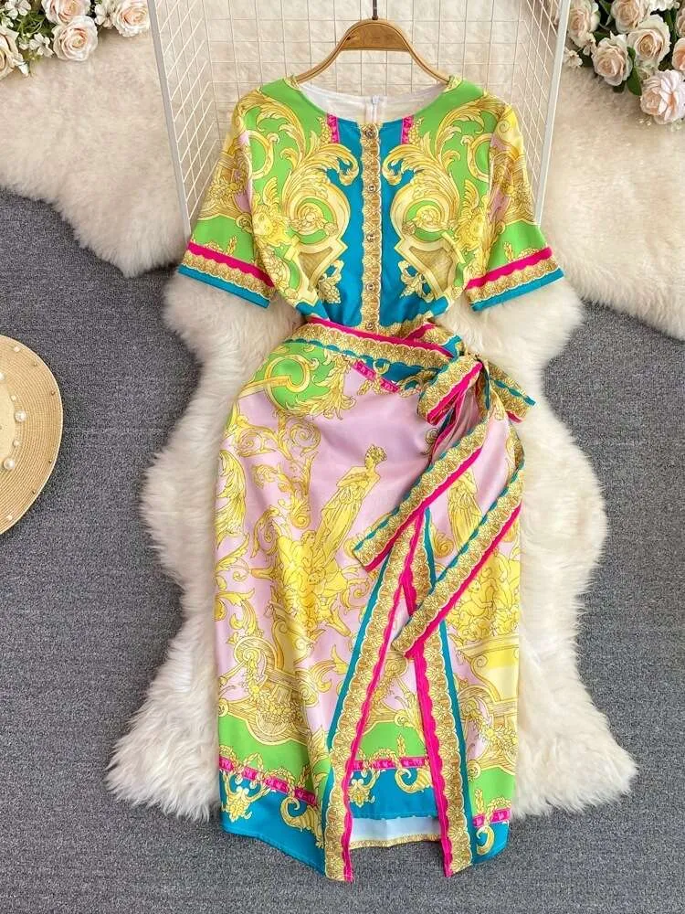 Printed Sundress: Elegant Celadon Print Short Sleeved... From Join3, $35.18 In Bulk | DHgate.Com Printed Sundress: Elegant Celadon Print Short Sleeved... From Join3, $35.18 In Bulk | DHgate.Com