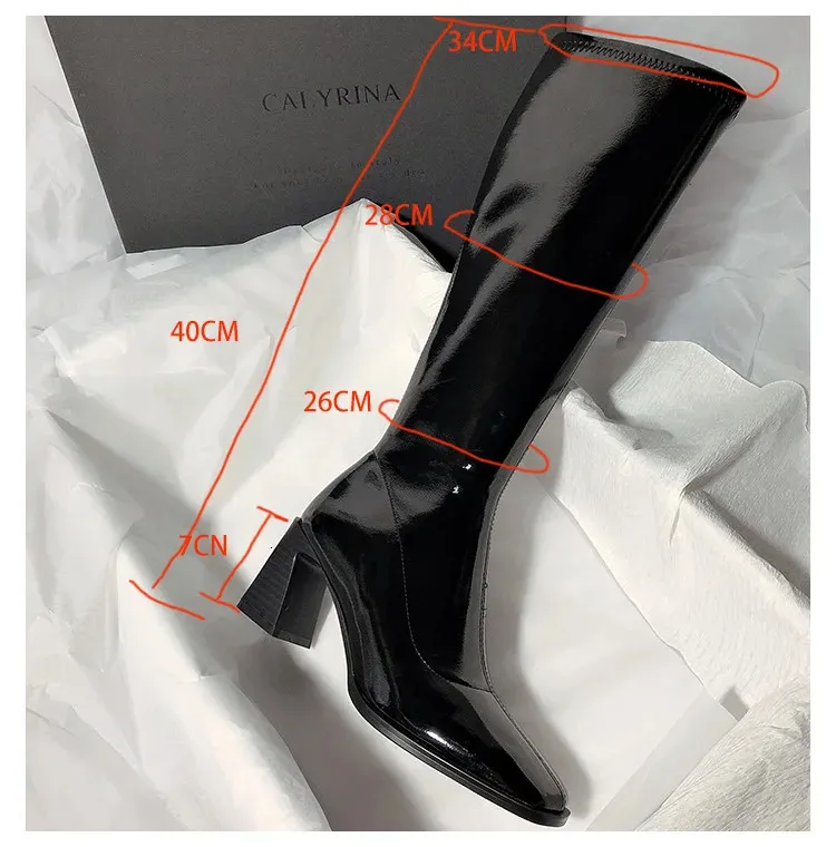 High Quality 7CM Patent Leather Womens Long Black Square Toe Boots With Zip Closure And Fashionable Knee High Heel Style 240611 From Factory Longda004, Bulk $48.94 | DHgate.Com High Quality 7CM Patent Leather Womens Long Black Square Toe Boots With Zip Closure And Fashionable Knee High Heel Style 240611 From Factory Longda004, Bulk $48.94 | DHgate.Com