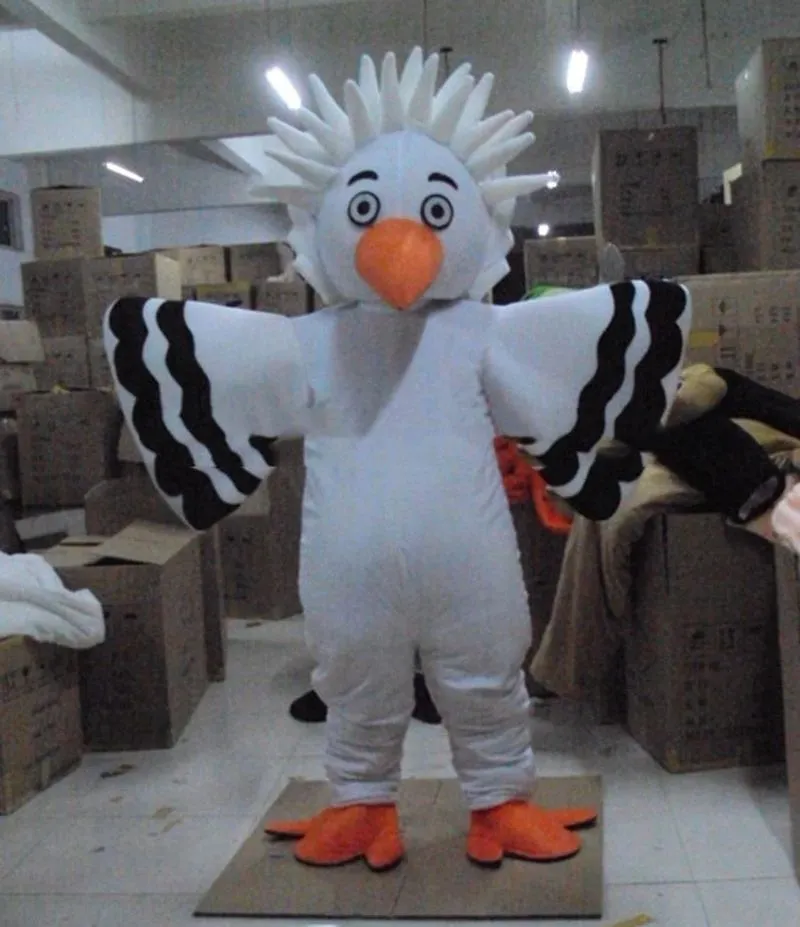 High Quality White Bird Mascot Costume Adult Size for Anime, Christmas ...
