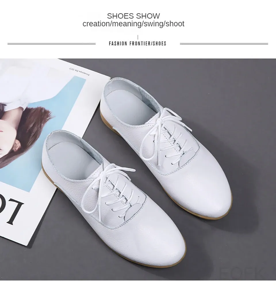 Scarpe oxford donna in pelle stringate comode casual basse_voghion.com