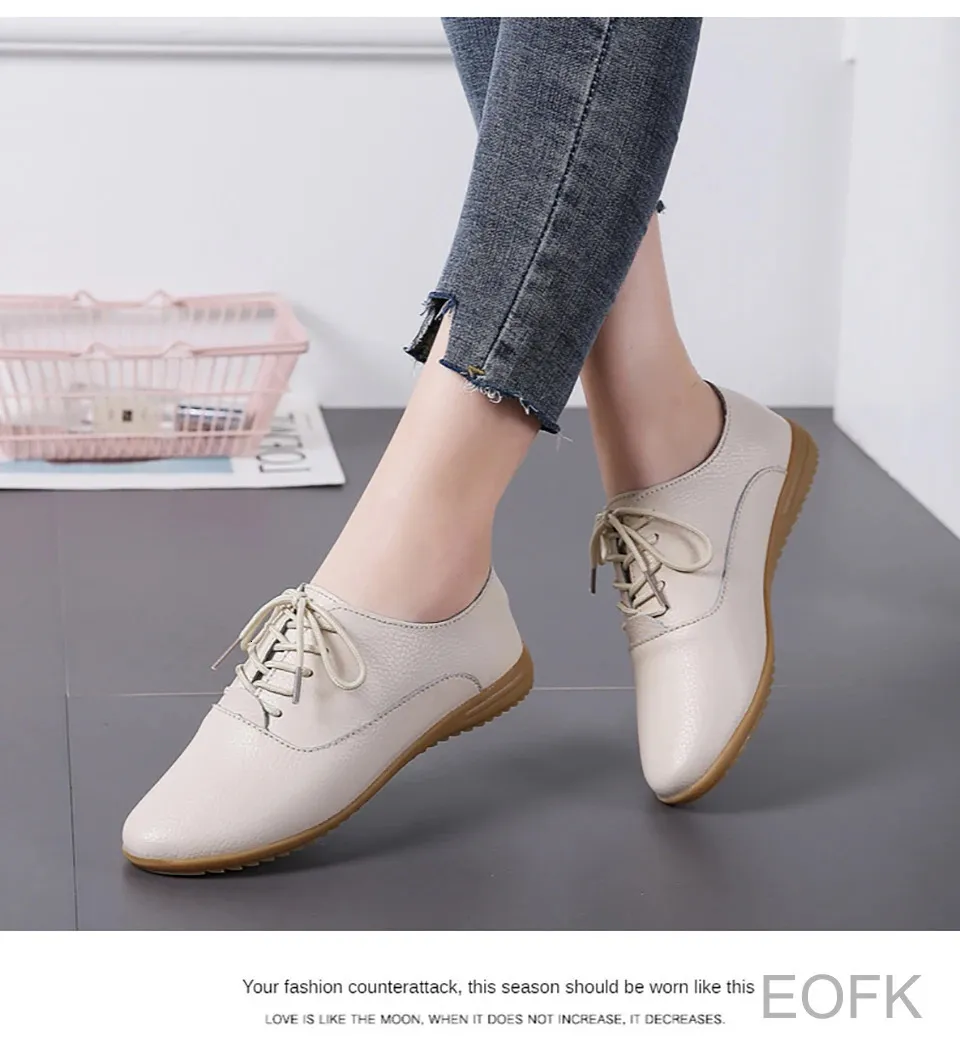 Scarpe oxford donna in pelle stringate comode casual basse_voghion.com