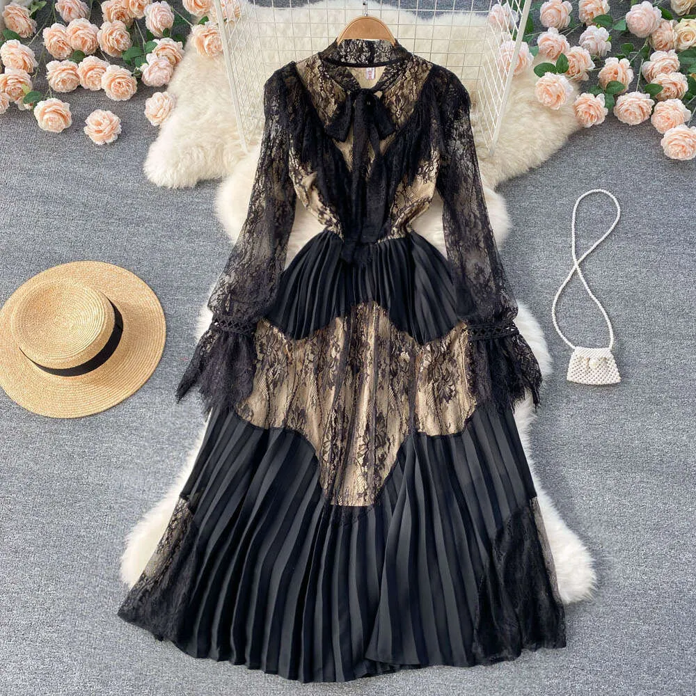 Korean Shirt Dress, 24SS Lantern Sleeve Lace Mesh... From Join3, $33.47 |  DHgate.Com