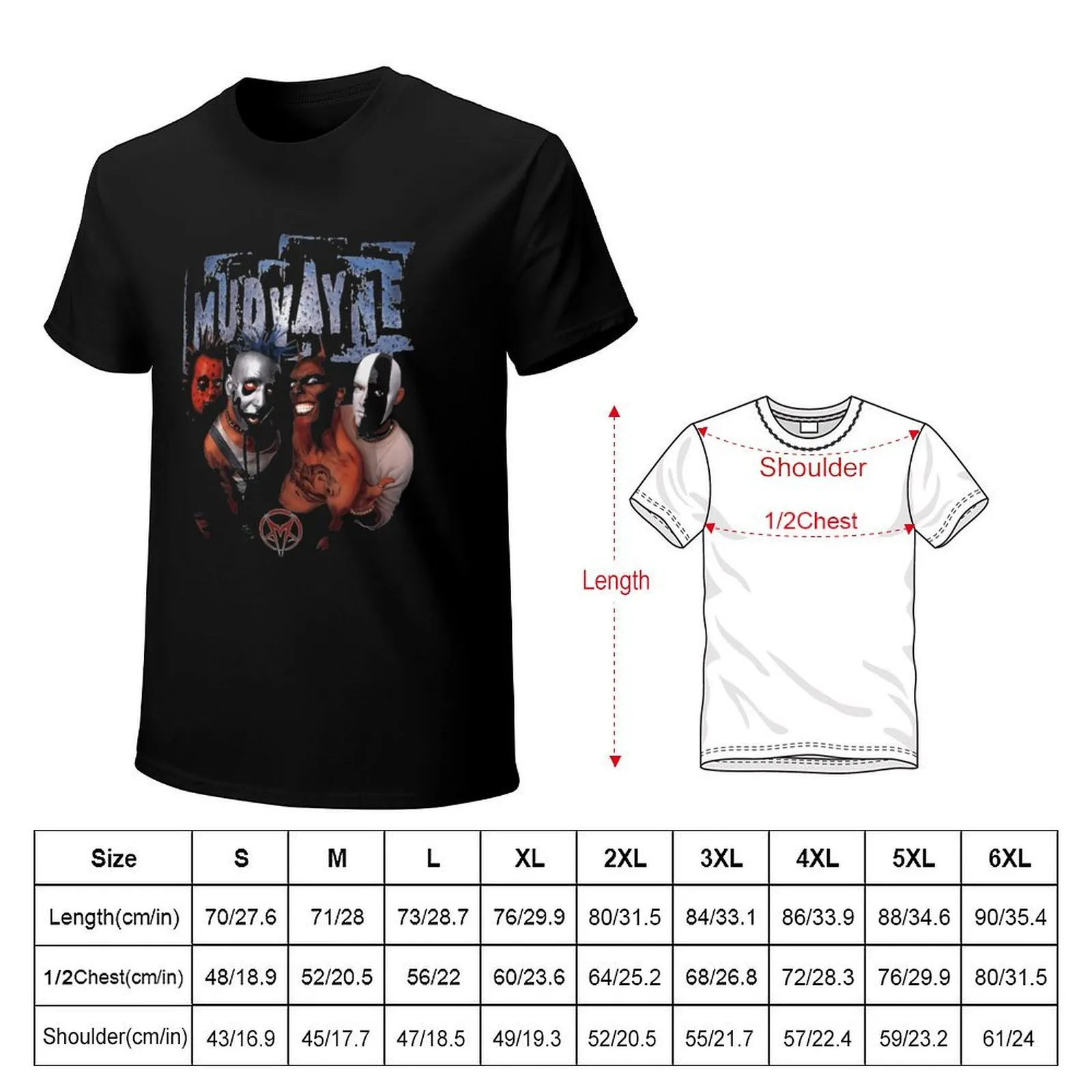 Mudvayne Band Heavy Metal T-shirt Mens Graphic Death Metal Tee