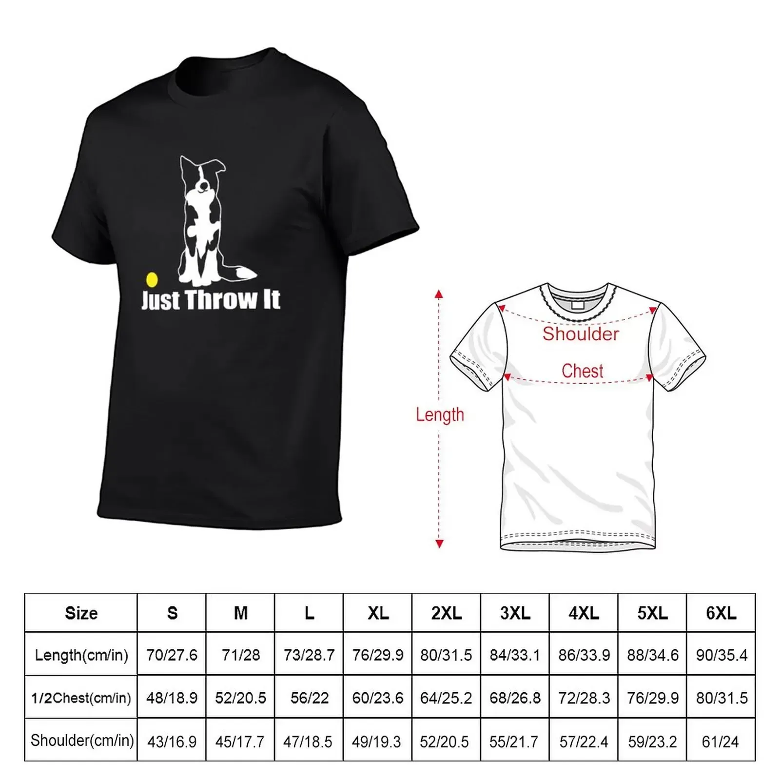 Just Throw It | Nickerstickers Border Collie T-Shirt Just Throw It | Nickerstickers Border Collie T-Shirt