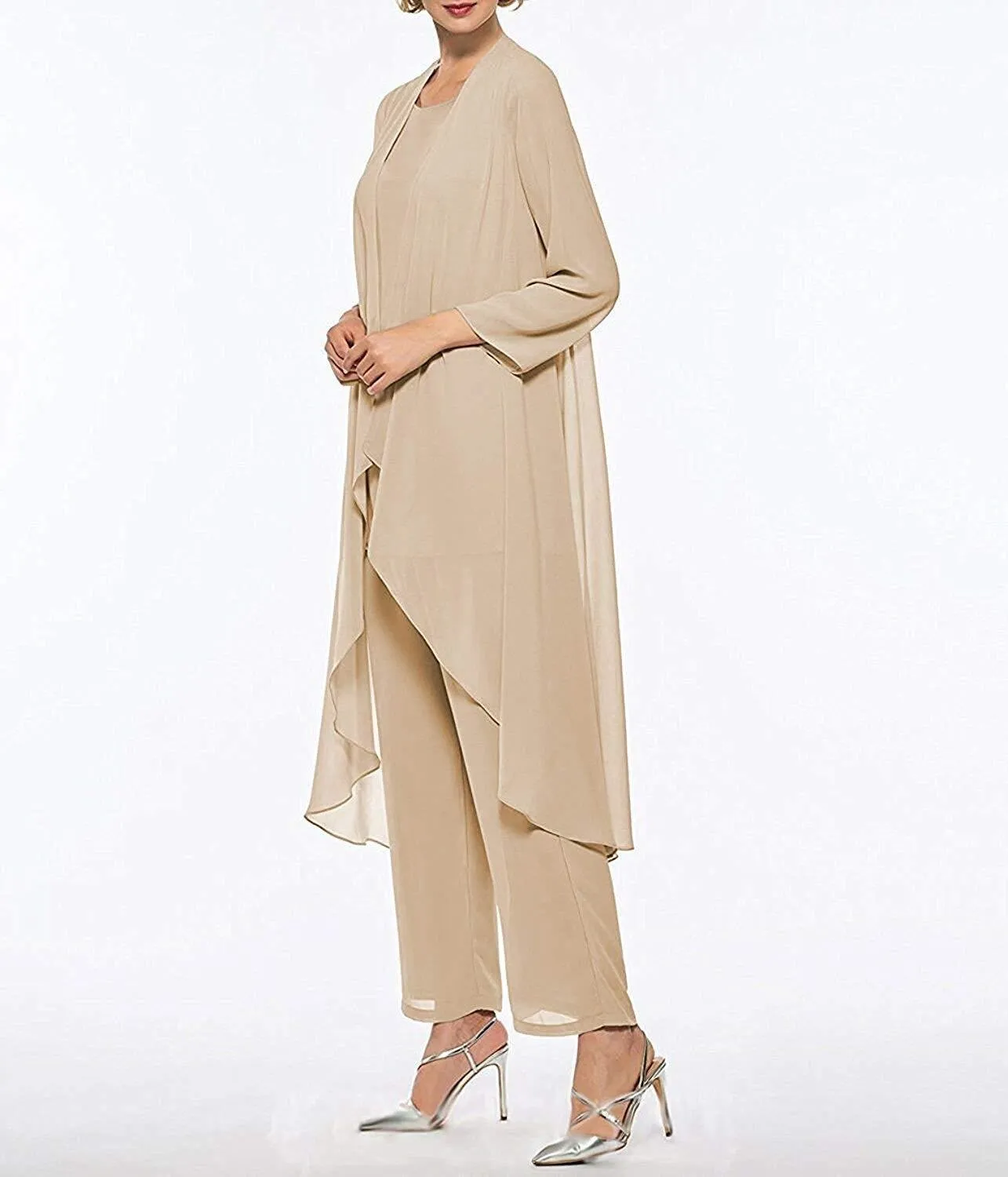 3 piece chiffon pant suit sale