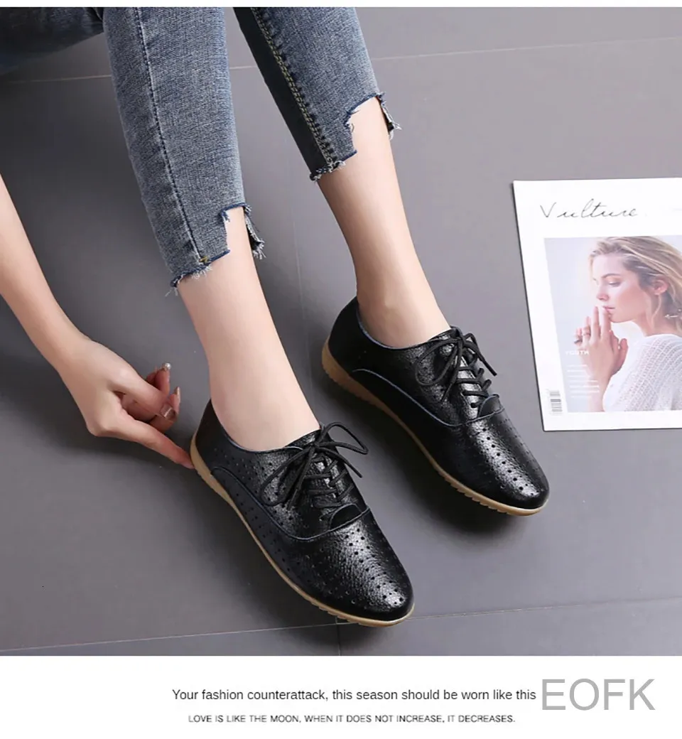 Scarpe oxford donna in pelle stringate comode casual basse_voghion.com