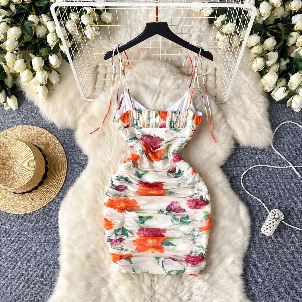 Summer Dress Womens V-Neck Sleeveless Mini Tropical Polyester Empire Waist  from Dhgate Basic & Casual Dresses - price 35.18