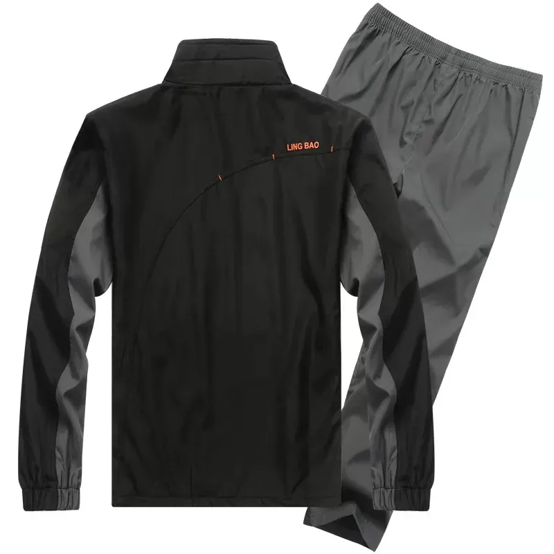 Mens Athletic 2-Piece Tracksuit with Breathable Fabric for