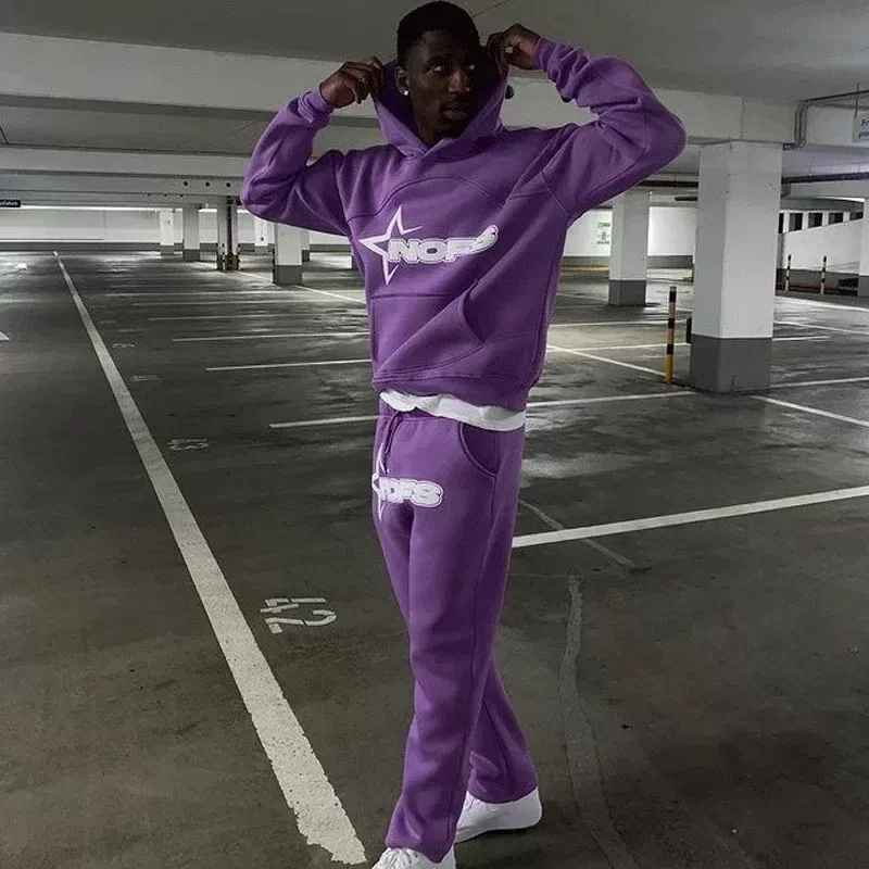 DHgate.com:American Streetwear Tracksuit Set: Hooded Sweater DHgate.com:American Streetwear Tracksuit Set: Hooded Sweater