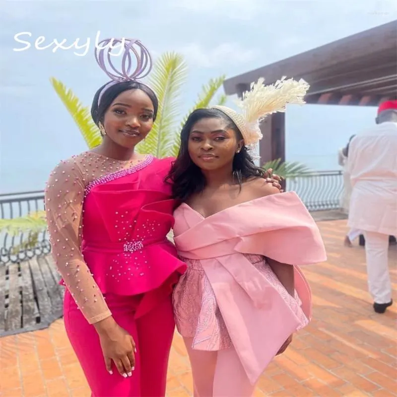 Formal pink jumpsuit best sale