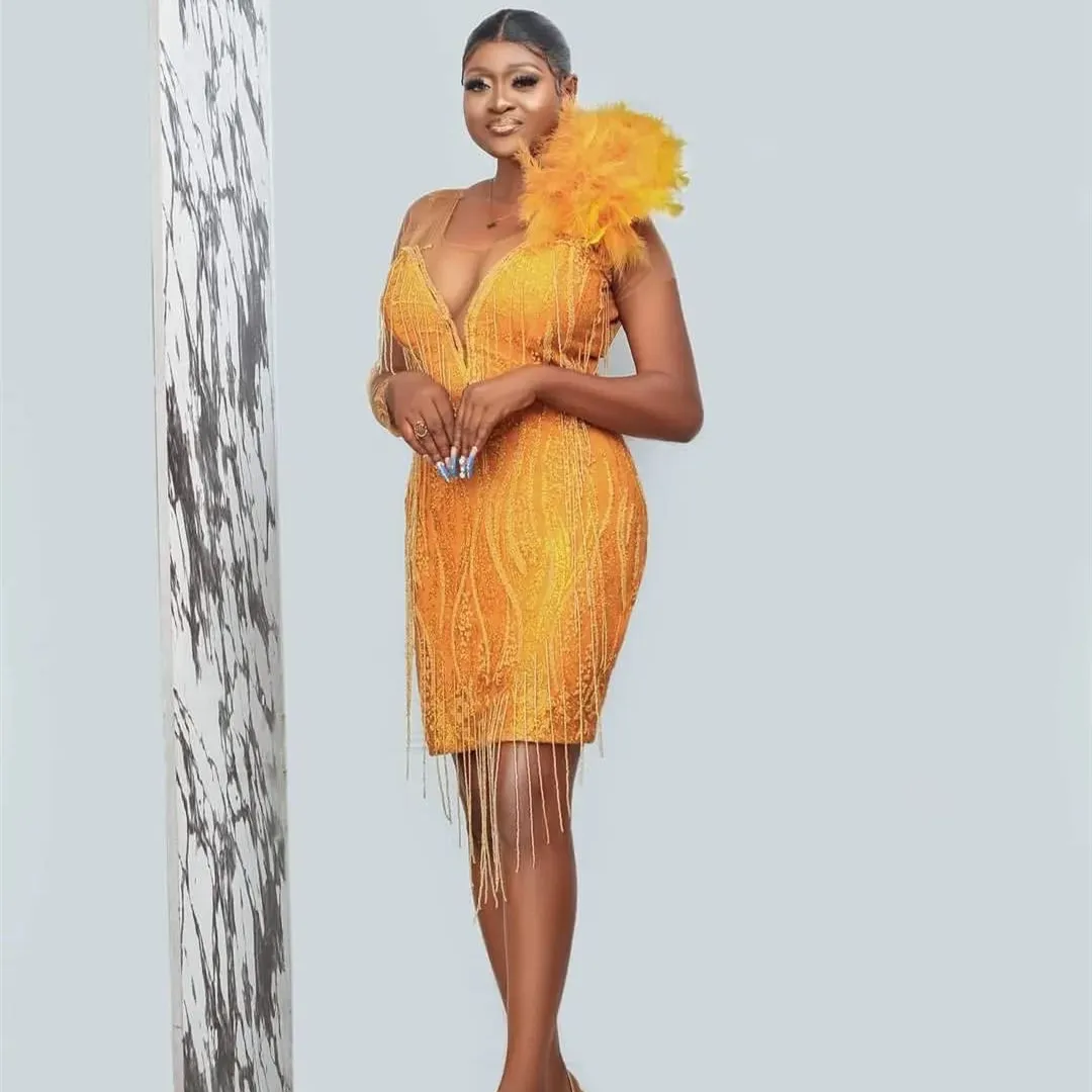 Yellow Lace Cocktail Dress Sheath Mini Short Sleeve Zipper Back Evening  Party Gown from Dhgate Cocktail Dresses - price 128.65