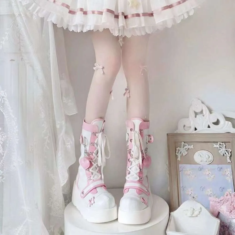 Lolita Shoes Boots Woman Winter 2023 Platform Heels From
