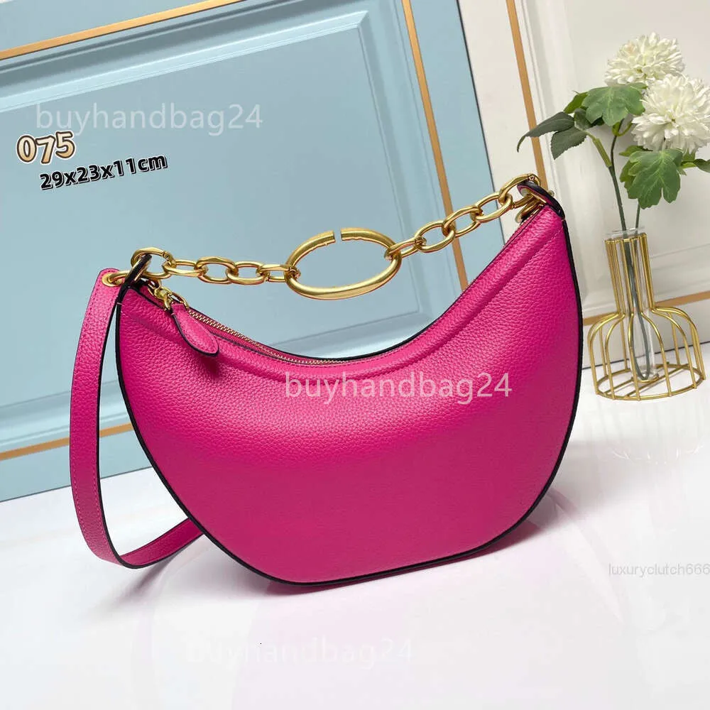 2024Studded Leather Crossbody Purse for Women Small Designer Saddle Bag with Metal Chain