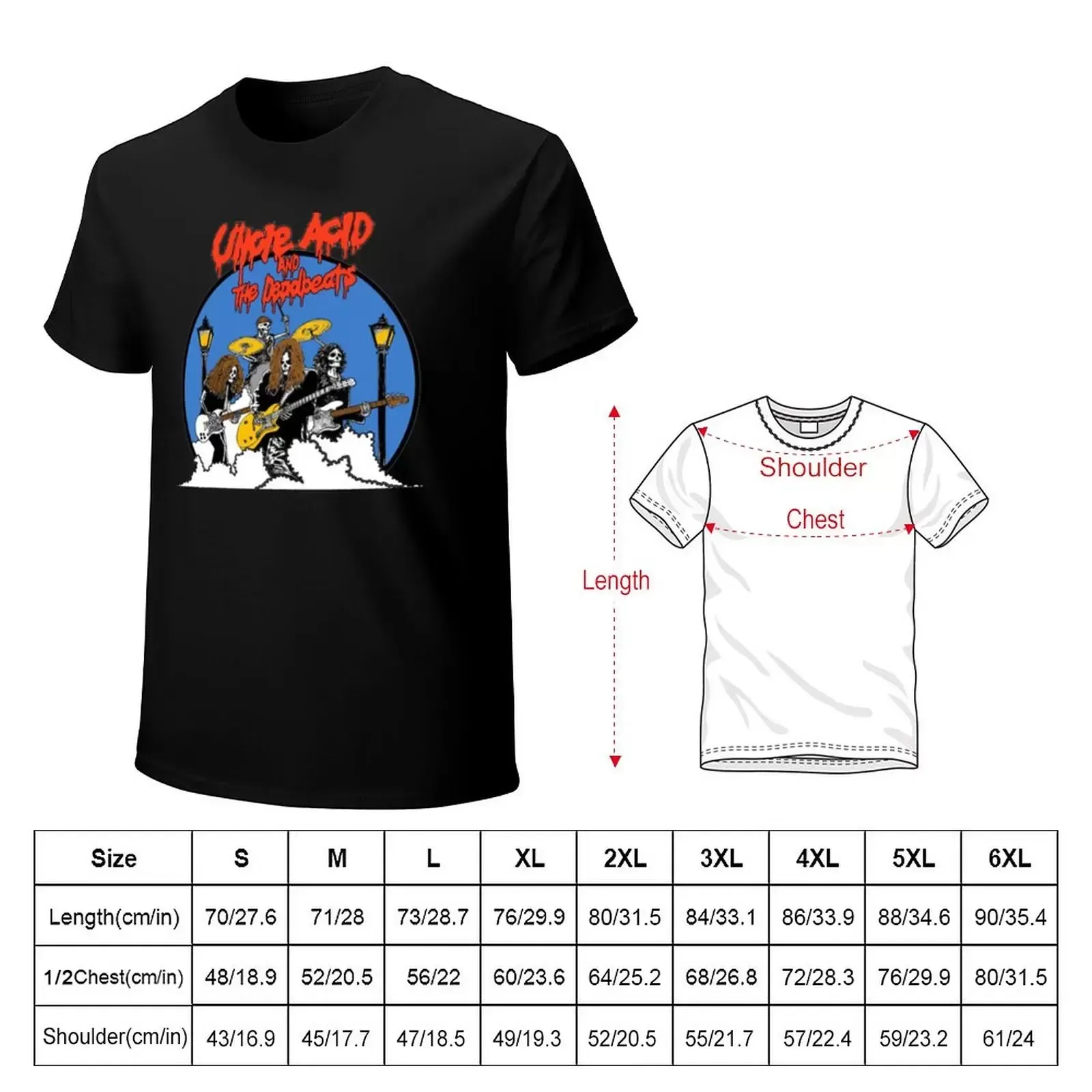 T-shirt Uncle Acid & The Deadbeats - Coton Noir - Taille Regular - Neuf Avec étiquette