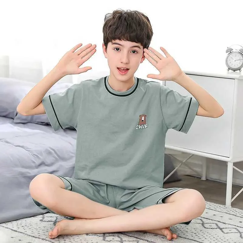 Summer Cartoon Cotton Pajamas For Boys Comfortable Mens Sleepwear Set For Children Teens And Adults 9 18 Years Perfect For Home And Outdoors Pyjama Kids Pijama Set 2461108 From Yanqin05 2.37 DHgate.Co...