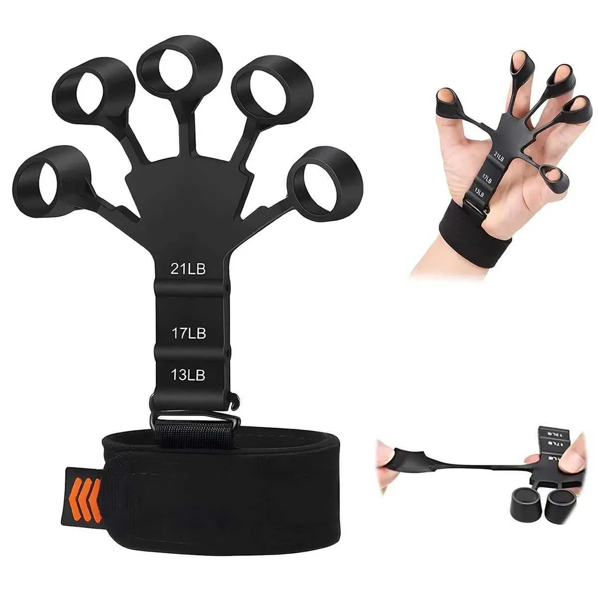 Hand Grips Hand Exercisers Finger Extensor Trainer Grip Strengthener ...