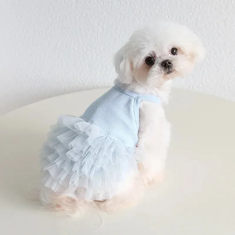 Wholesale Summer Princess Dog Clothes Dress For Small Dog Clothess Mermaid Tail Flullet Skirt Perfect For Birthday Parties And Puppy Outfits Pet Tutu Outfit For Girls And Boys Item 240531 From Kong09