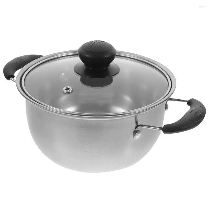 Stainless Steel Double Boiler Saucepan Milk Pot With Top Beads, Sauce