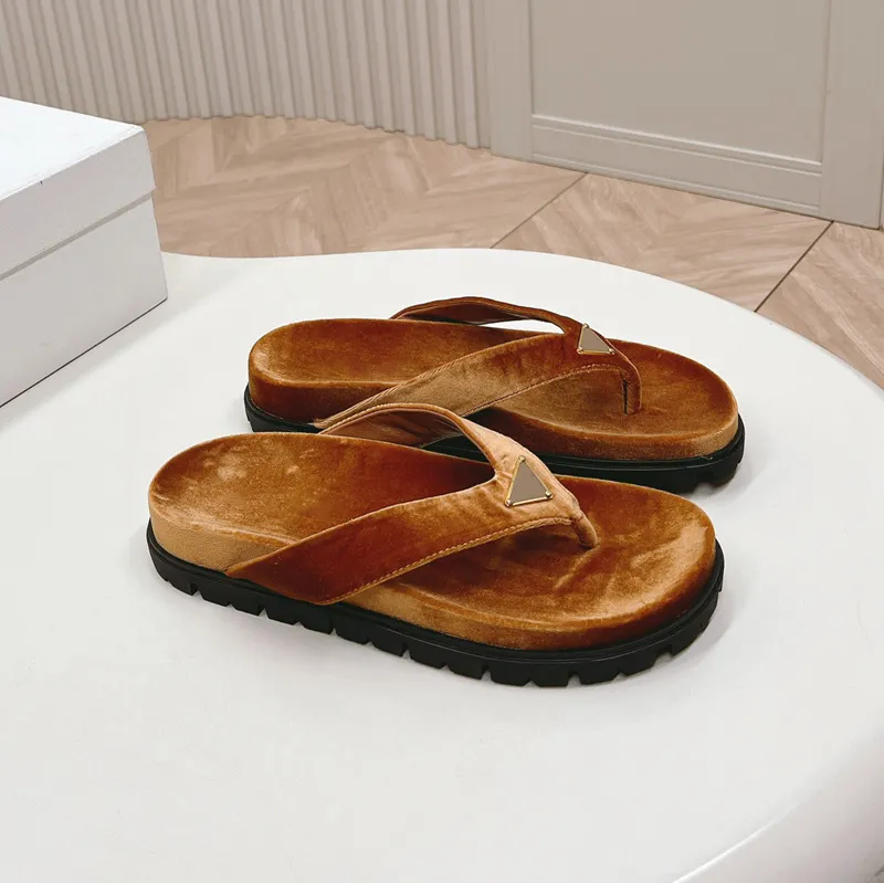 Velvet Thong Sandals: Platform Wedge Slides, Leather Strap Comfort Mules  Best Seller!