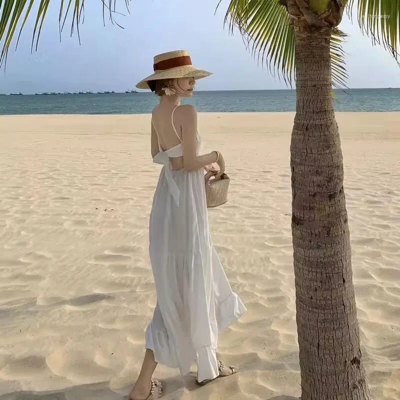 Backless beach maxi dress sale