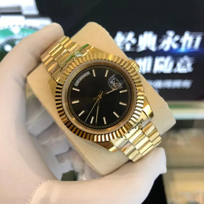 Luxury Gold Sports Watch Mens Designer Roman Digital Automatic Movement 41MM Waterproof Stainless Steel