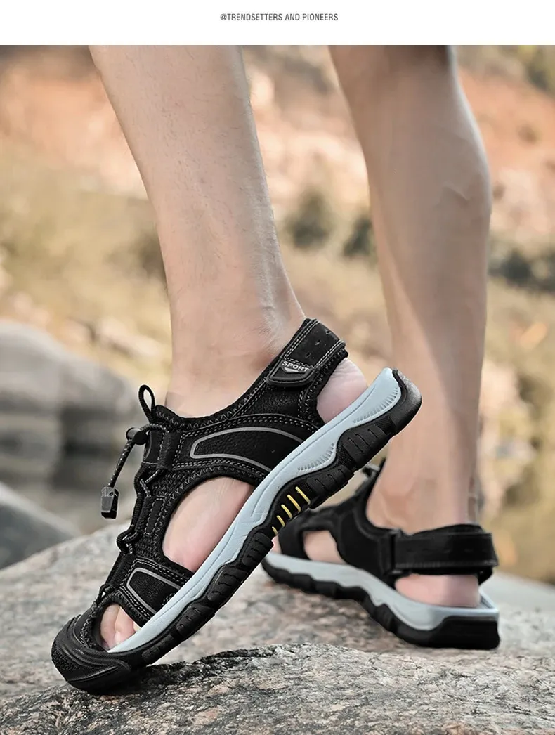 Atmungsaktive Sommersandalen Für Herren Mesh Strand Wanderschuhe_voghion.com