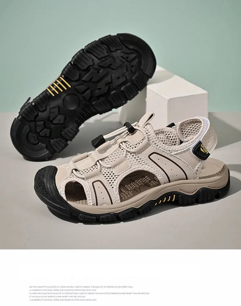 Atmungsaktive Sommersandalen Für Herren Mesh Strand Wanderschuhe_voghion.com