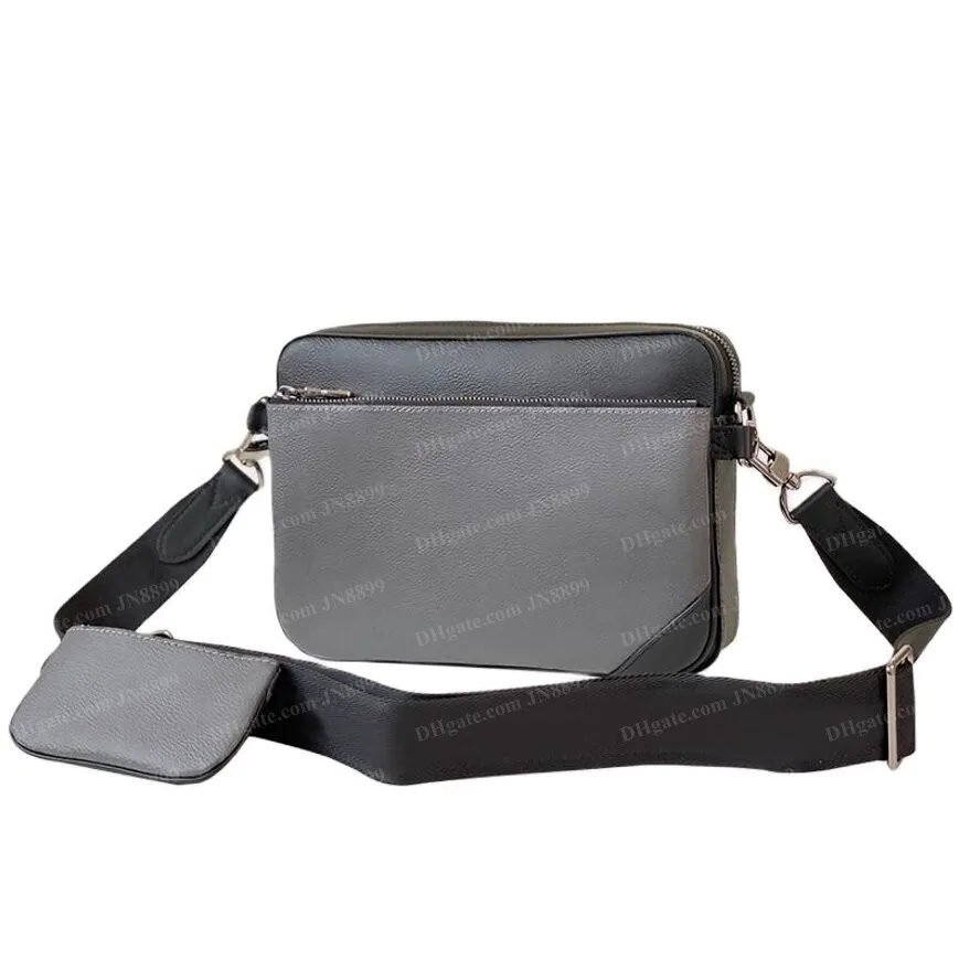 Men s Leather 3pcs Designer Bags Set Messenger Crossbody Shopping Elegance Functionality