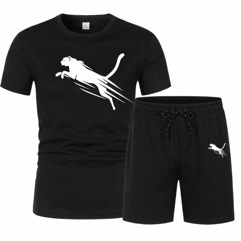 Summer Men's Designer Short Sets Luxury 2-Piece T-Shirt and Shorts  Jogging Gym Outfits