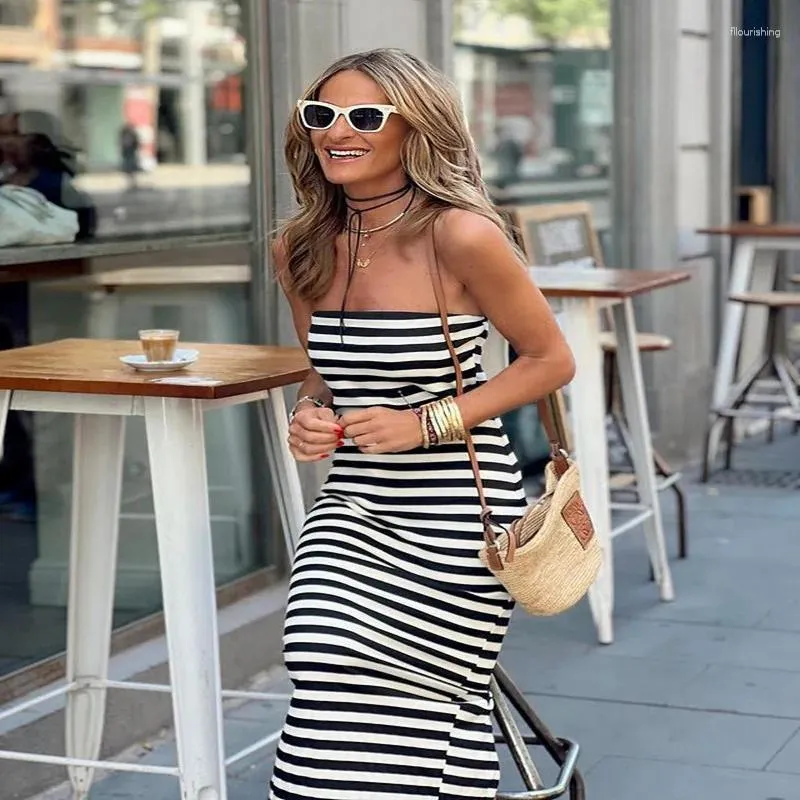 Casual Striped Cotton Summer Dress with Hooded Collar and Trumpet  Silhouette from Dhgate Basic & Casual Dresses - price 76.65