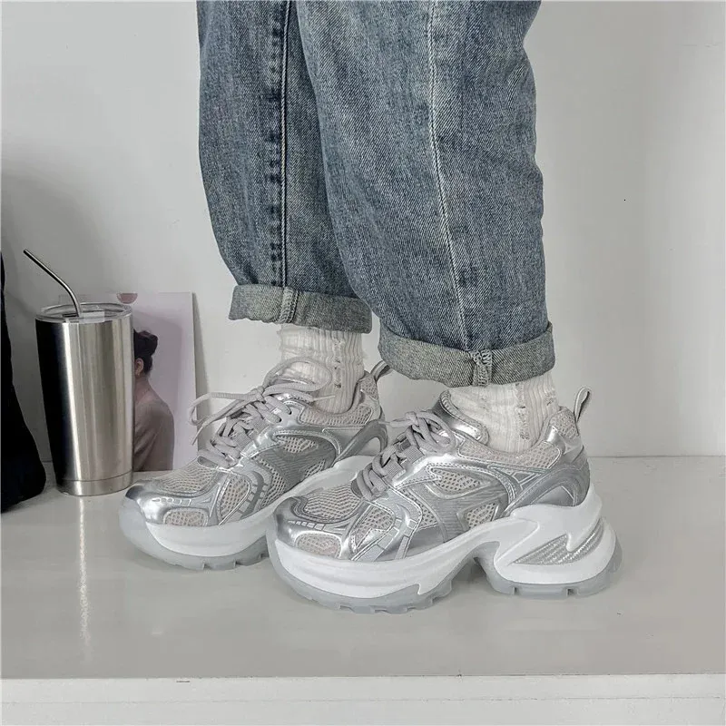 Breathable Mesh Women's Dad Trainers For Fitness And Training_voghion.com