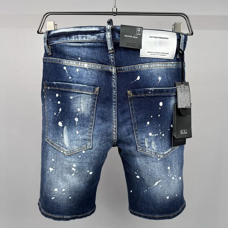 パンツ Dsquared damaged denim jeans jorts Pre Damaged Dsquared2 Jeans Shorts For Men With Whisker