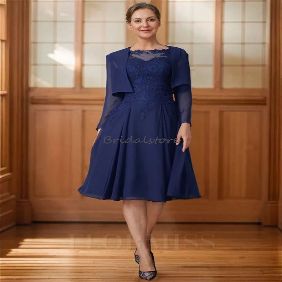 Chic 2-Piece Mother of the Bride Dress: Elegant Lace Chiffon A - Main Image