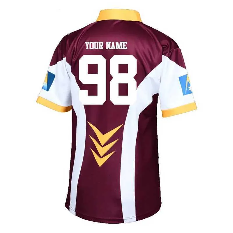 Brisbane Broncos Retro Rugby Jersey Mens S 5XL Print Name Brisbane Broncos Retro Rugby Jersey Mens S 5XL Print Name