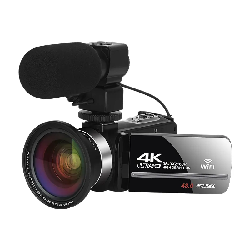 4K Video Camcorder For Vlogging: Digital Camera With WiFi, 18X