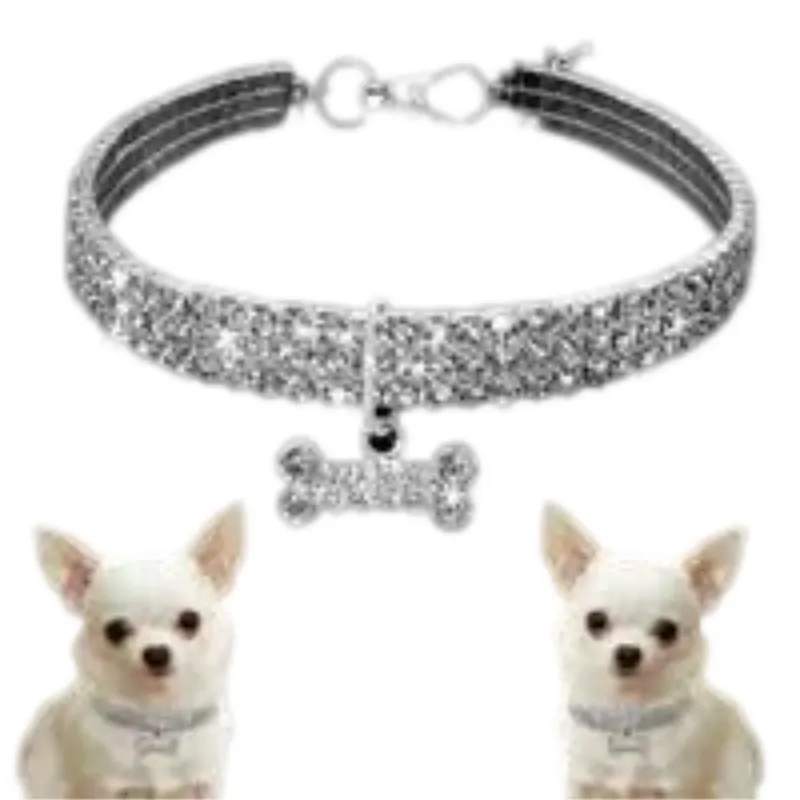 Rhinestone Collar Large Diamond Dog Collars Bling Rhinestone Dog