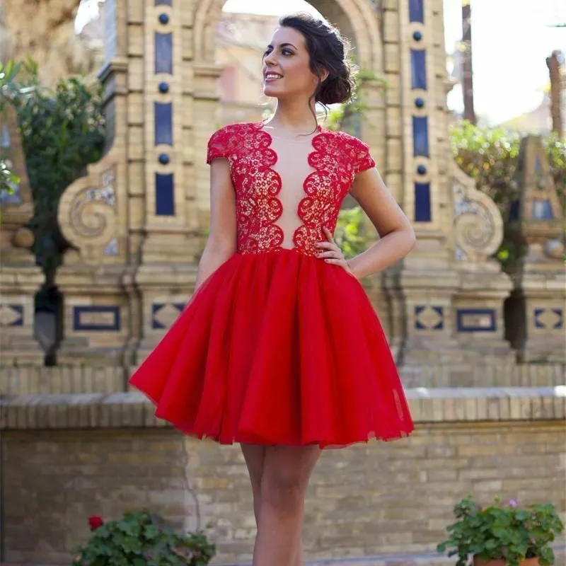 slim fit dress slacks Red Lace Homecoming Dresses 2021, Hoco Dress, Short Prom Dress, Formal  Outfit, Back to School Party Gown