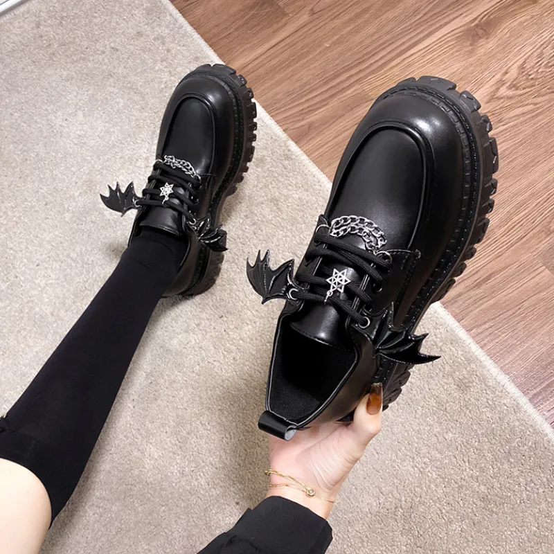 Y2K Womens Punk Shoes 2024 Patent Leather Metal From Dh4991412