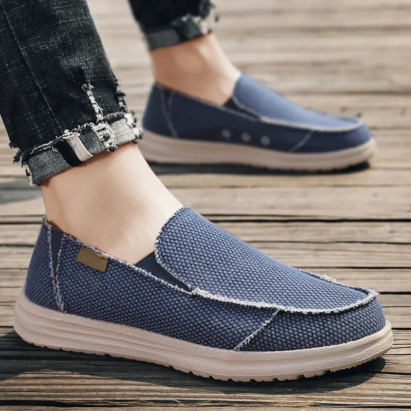 Bulk Mens Canvas Loafers: Breathable Summer Denim Casual  display picture 1