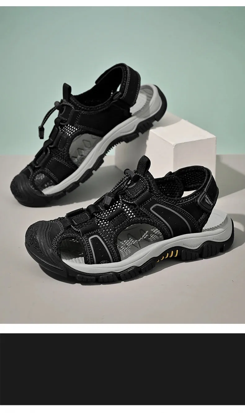 Atmungsaktive Sommersandalen Für Herren Mesh Strand Wanderschuhe_voghion.com