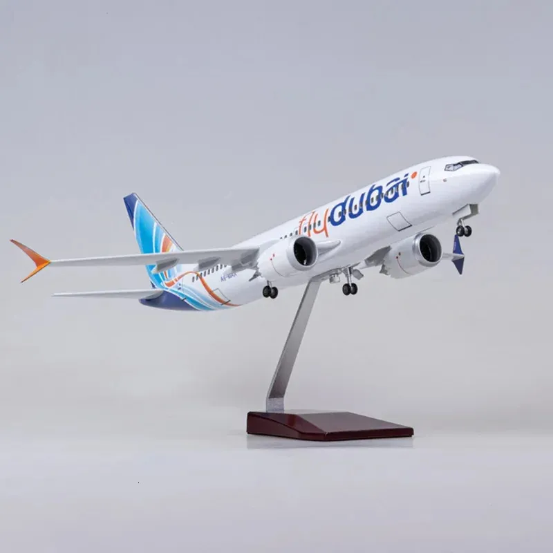 1/85 47CM Airliner Model, Fly Dubai 737 MAX, Diecast Resin