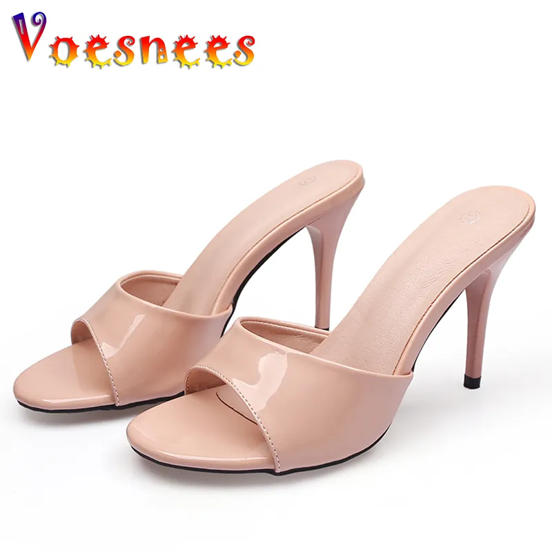 Nude high heel mules hot sale