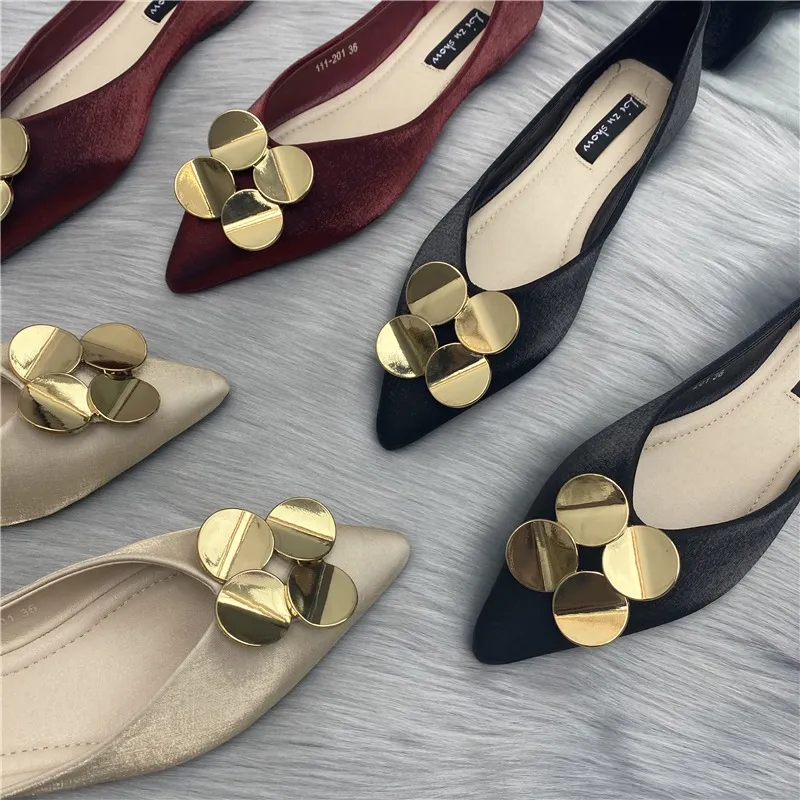 Flat Spring Autumn 2024 New Pointed Casual Boat Soft Bottom Womens Shoes Large Size 34-44 atos Mujer_voghion.com