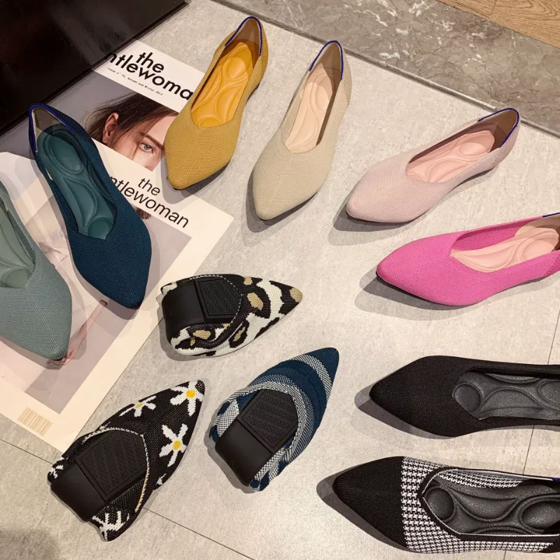 Women Pointed Toe Ballet Flats Shoes Comfortable & Stylish 