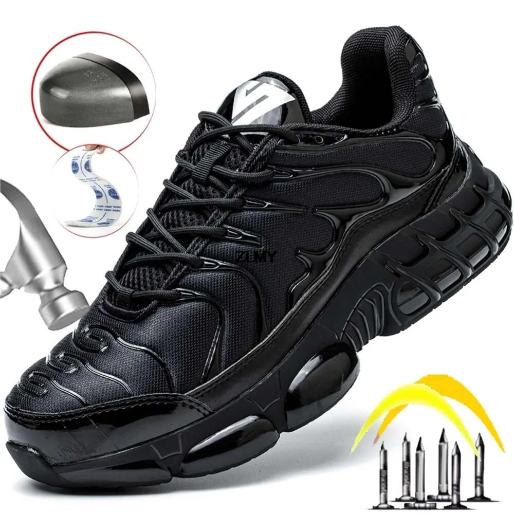 DHgate Mens Indestructible Steel Toe Sneakers Air Cushion Breathable Puncture Proof Work Safety Shoes Shoes Accessories