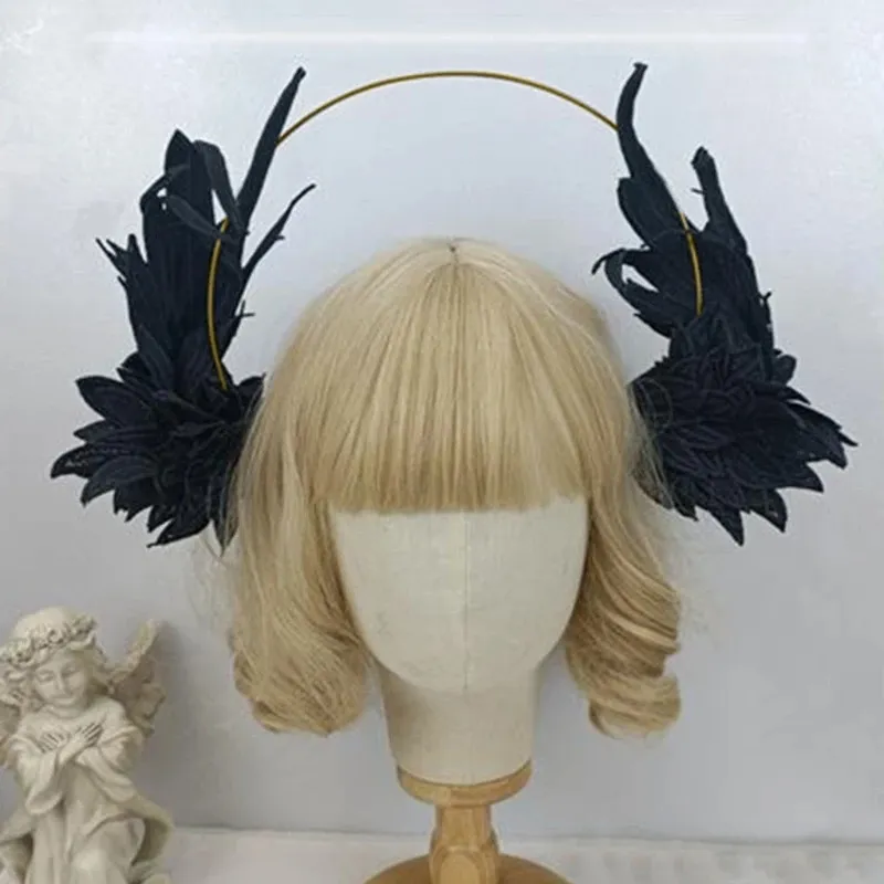 FLOWER BOUQUET ANGEL WING HEAD DRESS(BLUE) – MAJOH