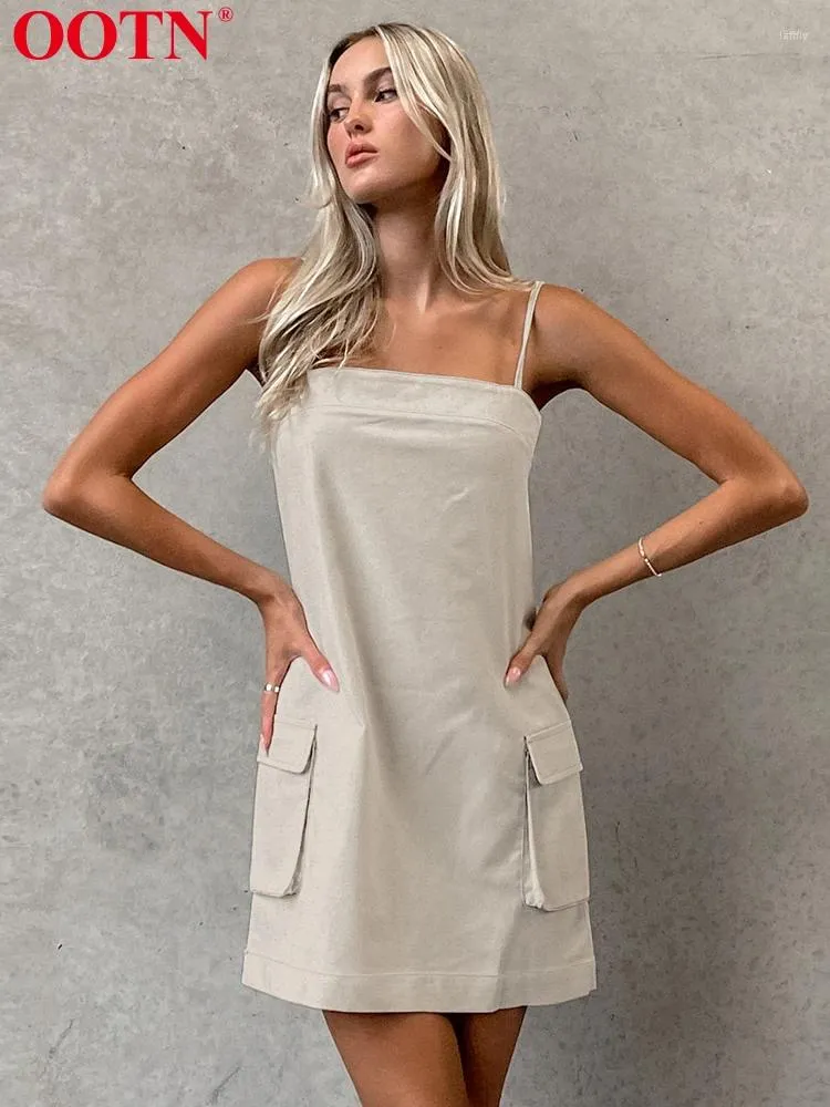 beyonce beaded dress Beige Button Down Pleated Skirt Vest Style Mini Dress main image 1
