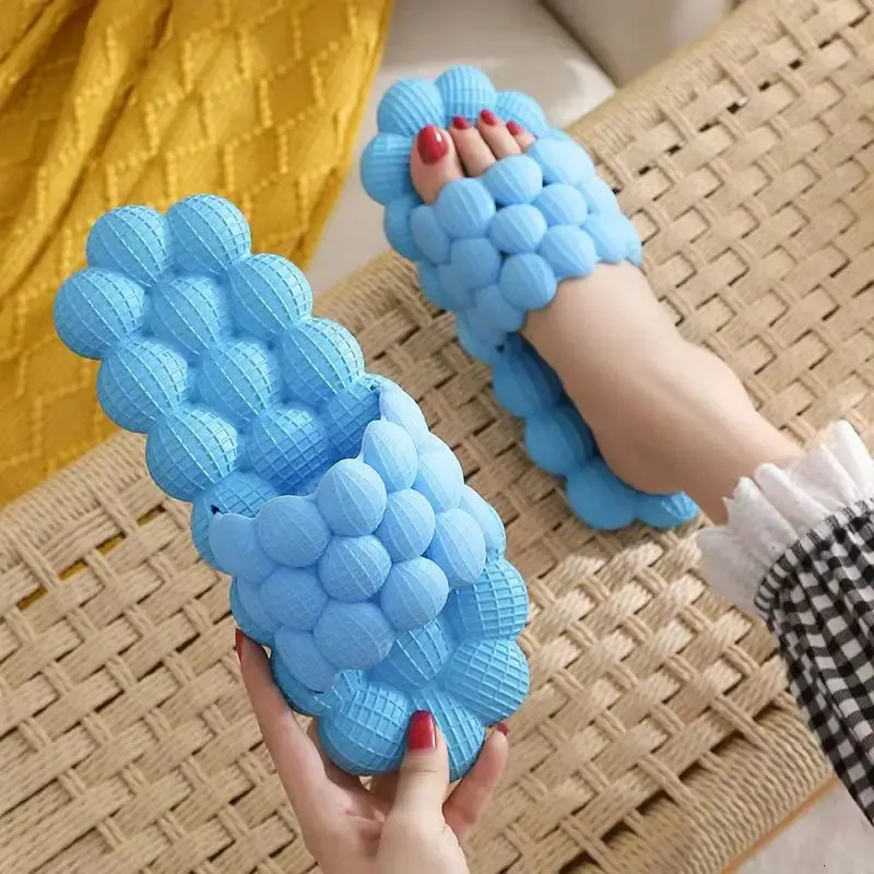 Men & Women Bubbler Flops Massage Bubble Slides Slippers for Women Men With Heel  main image 3